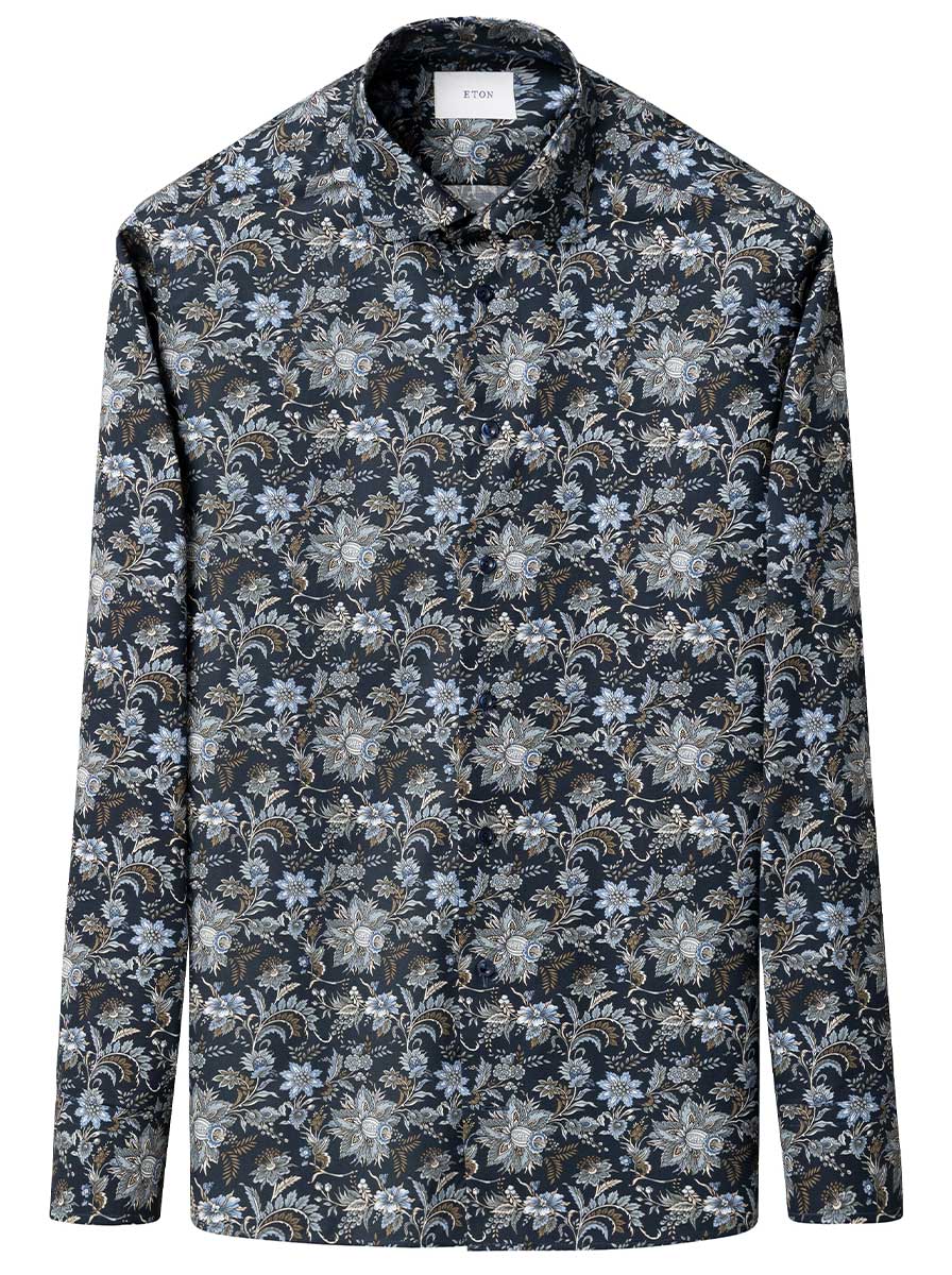 Eton Shirts Eton - Signature Twill Floral Print Shirt