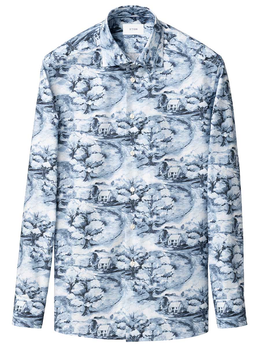 Eton Shirts Eton - Signature Twill Hand Painted Cotswold Shirt