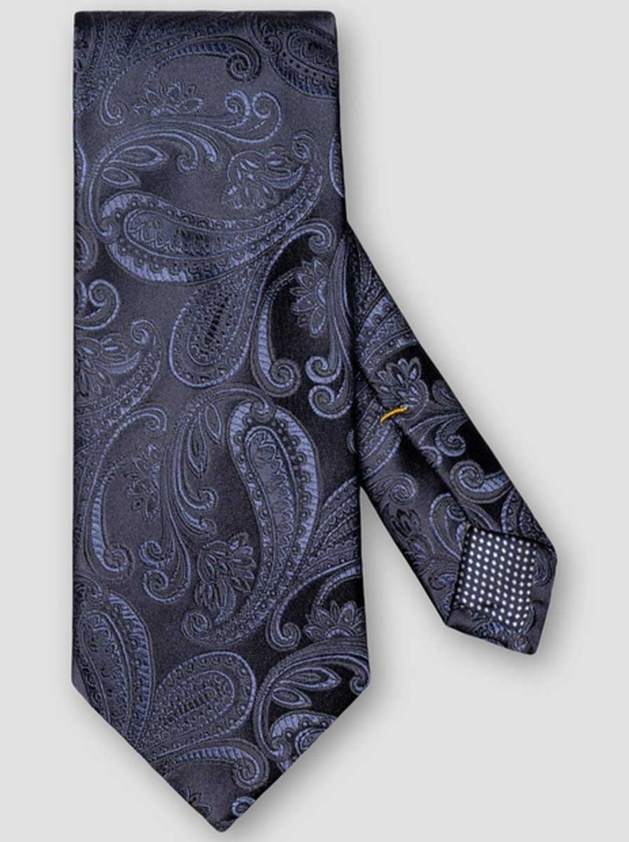 Eton Ties Eton - Paisley Woven Navy Silk Tie
