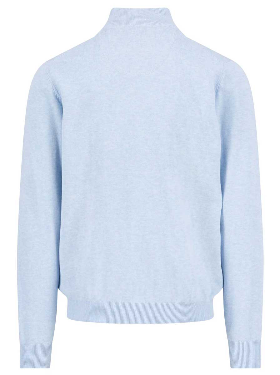 Fynch Hatton Knitwear & Jumpers Fynch Hatton - 1/4 Zip Superfine Cotton New Breeze Jumper