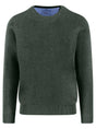 Fynch Hatton Knitwear & Jumpers Fynch Hatton - Crew Neck Superfine Cotton Dark Ivy Jumper