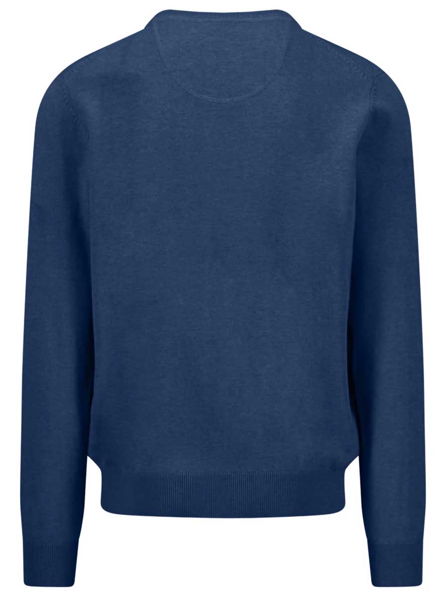 Fynch Hatton Knitwear & Jumpers Fynch Hatton - Crew Neck Superfine Cotton Midnight Jumper