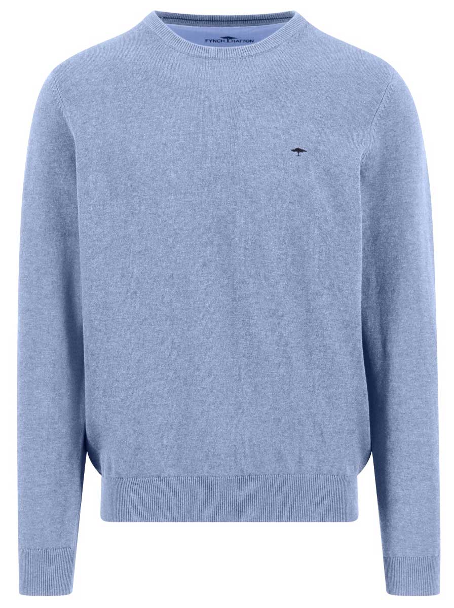 Fynch Hatton Knitwear & Jumpers Fynch Hatton - Crew Neck Superfine Cotton New Breeze Jumper