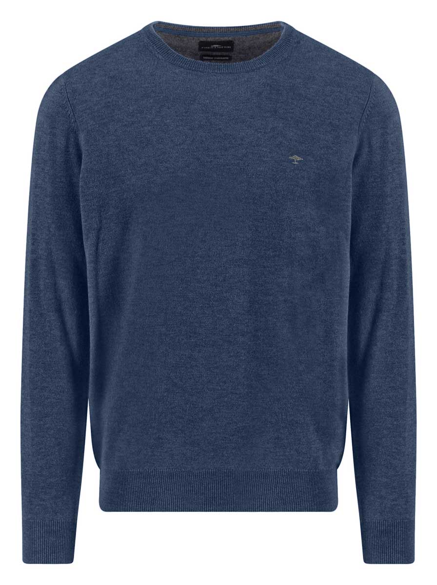 Fynch Hatton Knitwear & Jumpers Fynch Hatton - Crew Neck Wool/Cashmere Night Jumper