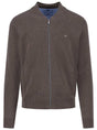 Fynch Hatton Knitwear & Jumpers Fynch Hatton - Full Zip Superfine Cotton Earth Jumper