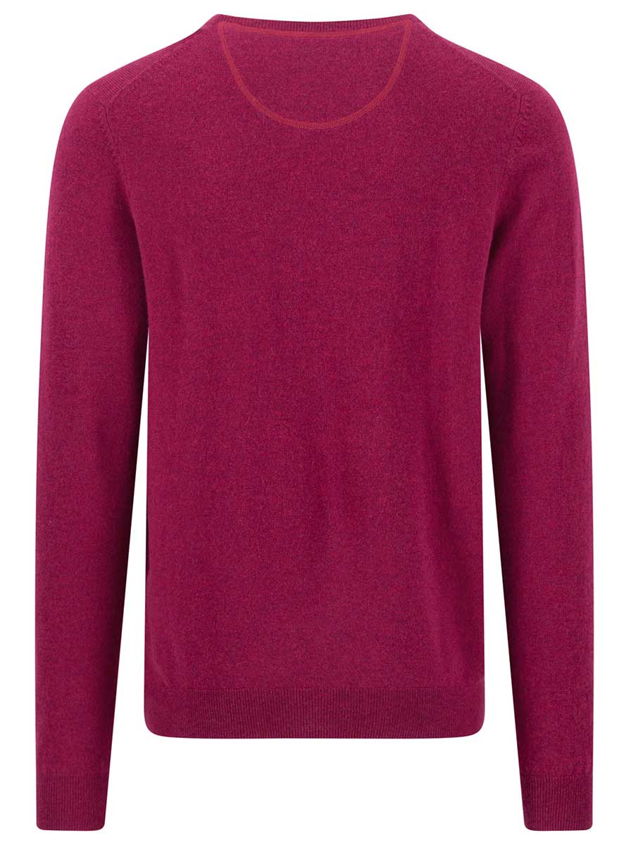 Fynch Hatton Knitwear & Jumpers Fynch Hatton - Grape Crew Neck Wool/Cashmere Jumper