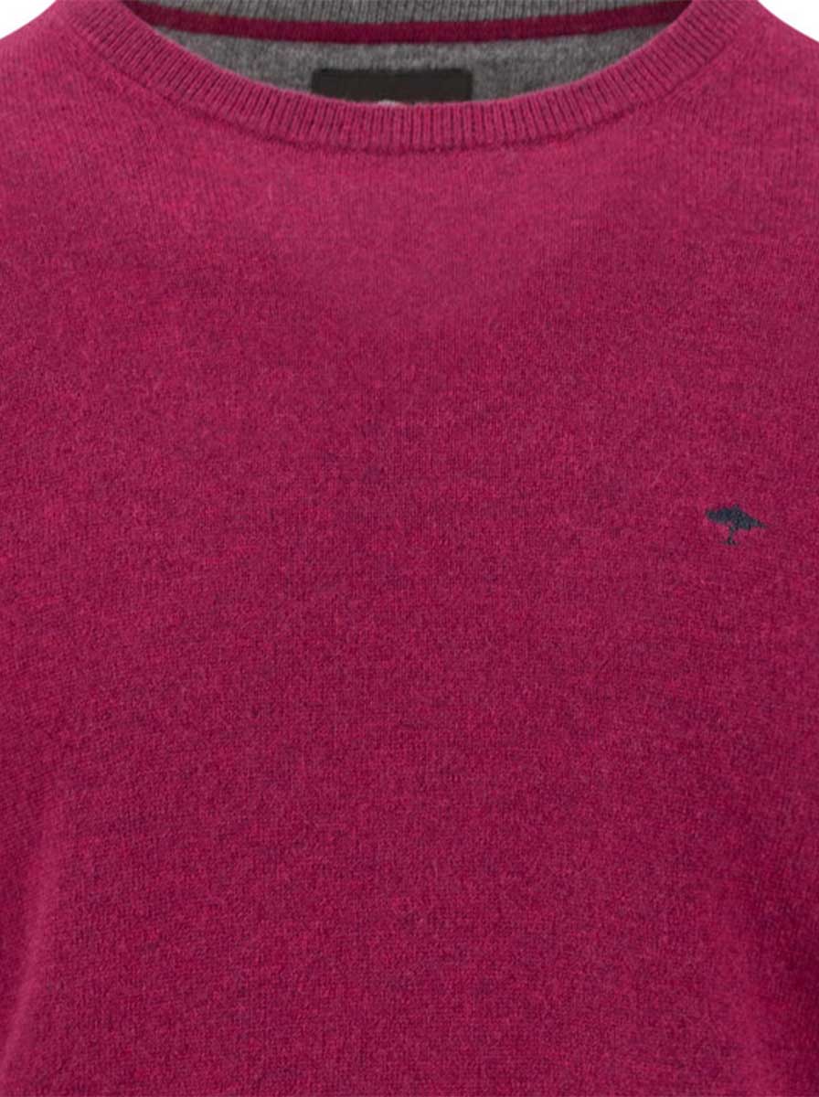 Fynch Hatton Knitwear & Jumpers Fynch Hatton - Grape Crew Neck Wool/Cashmere Jumper