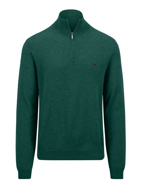 Fynch Hatton Knitwear & Jumpers Fynch Hatton - Merino/Cashmere Half Zip Jumper
