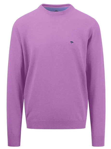 Fynch Hatton Knitwear & Jumpers Fynch Hatton - Seasonal Cotton Crew Neck Jumper