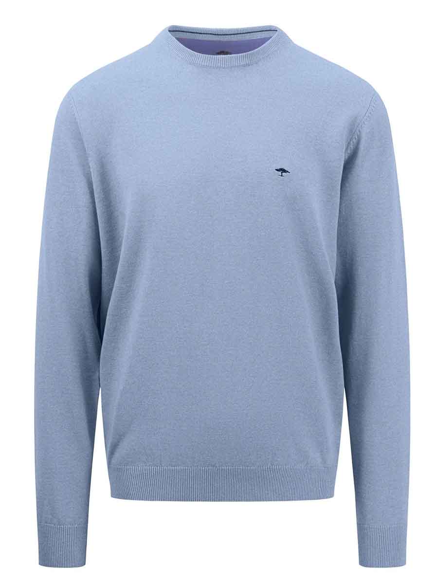 Fynch Hatton Knitwear & Jumpers Fynch Hatton - Seasonal Cotton Crew Neck Jumper