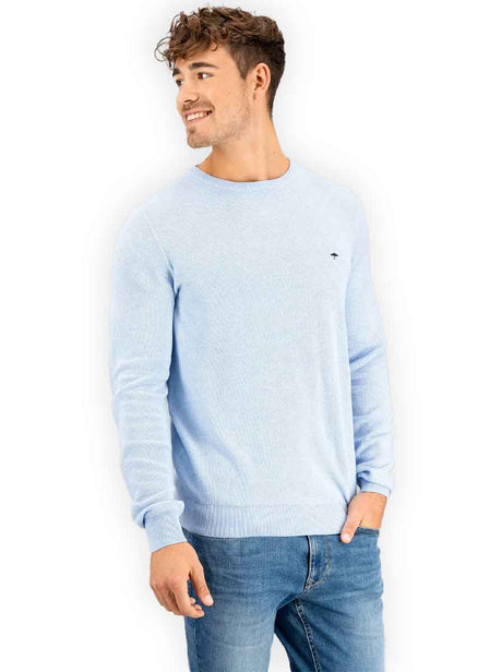 Fynch Hatton Knitwear & Jumpers Fynch Hatton - Seasonal Cotton Crew Neck Jumper