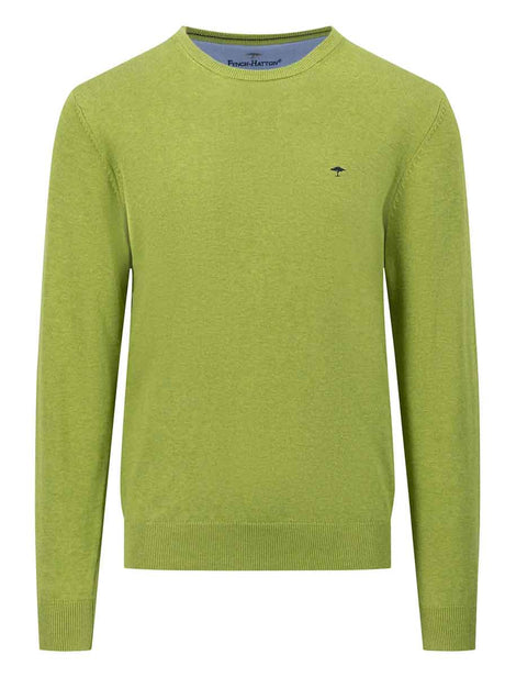 Fynch Hatton Knitwear & Jumpers Fynch Hatton - Seasonal Cotton Crew Neck Jumper