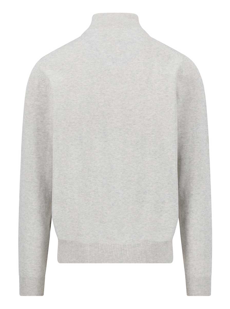 Fynch Hatton Knitwear & Jumpers Fynch Hatton - Snow White 1/4 Zip Superfine Cotton Jumper