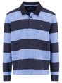 Fynch Hatton Knitwear & Jumpers Fynch Hatton - Striped Crystal Blue Rugby Shirt