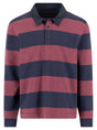 Fynch Hatton Knitwear & Jumpers Fynch Hatton - Striped Deep Merlot Rugby Shirt