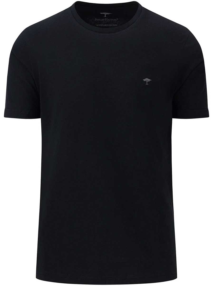Fynch Hatton Polo & T-Shirts Fynch Hatton - Premium Cotton Black T-Shirt
