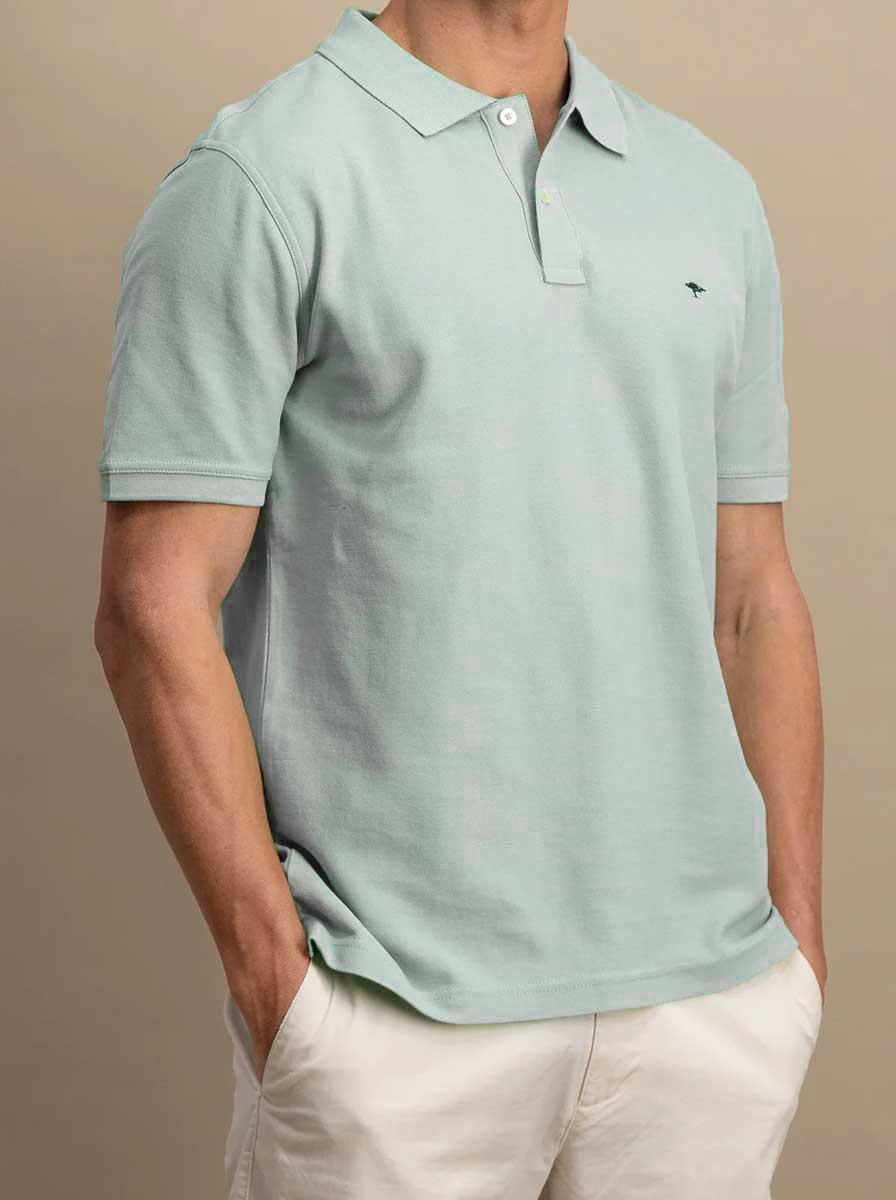 Fynch Hatton Polo & T-Shirts Fynch Hatton - Premium Cotton Mint Polo Shirt