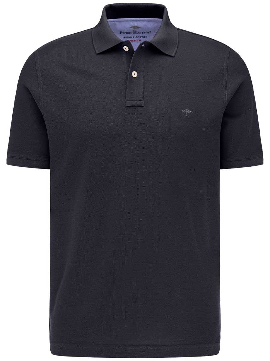 Fynch Hatton Polo & T-Shirts Fynch Hatton - Premium Cotton Navy Polo Shirt