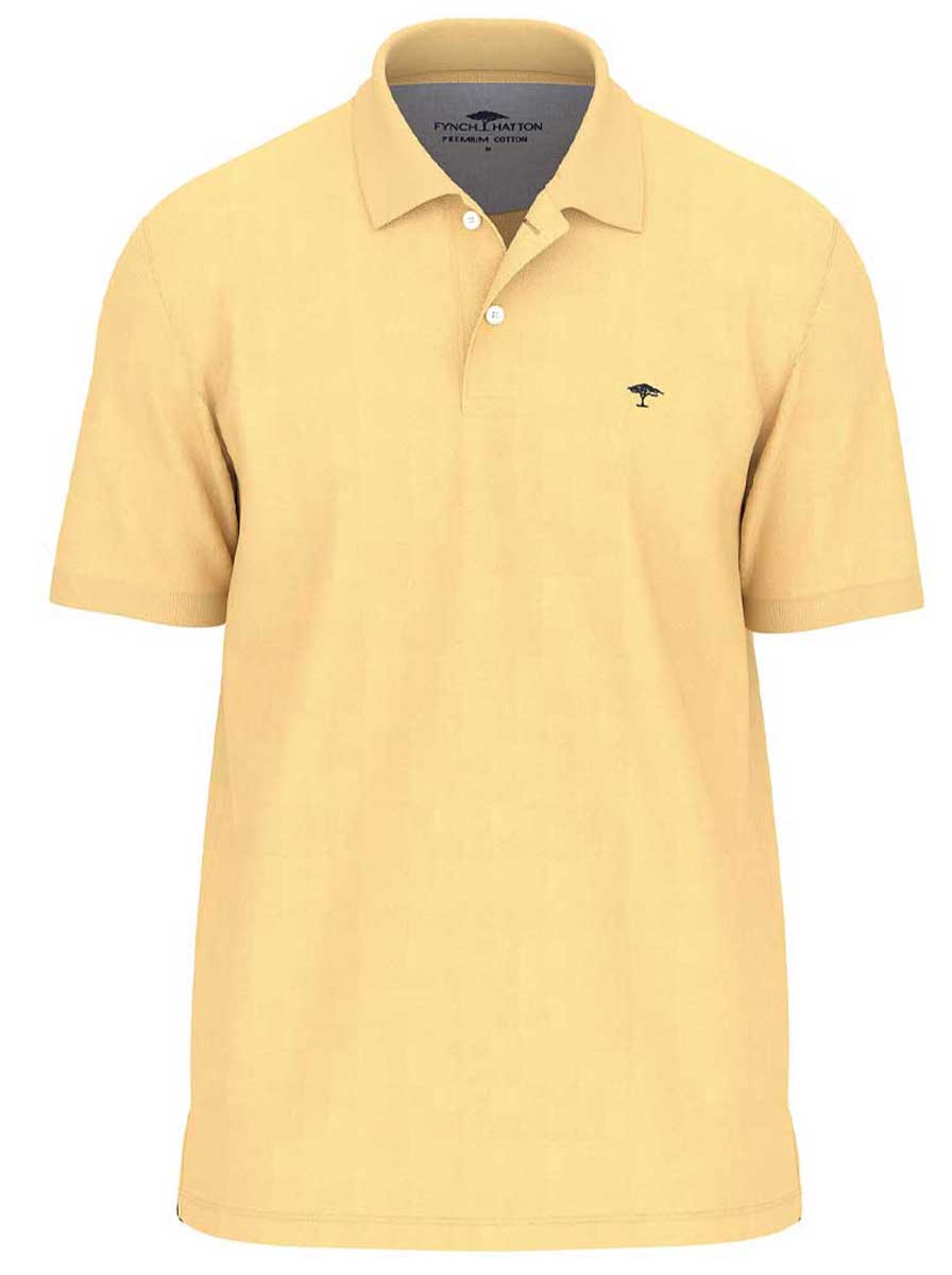 Fynch Hatton Polo & T-Shirts Fynch Hatton - Premium Cotton Yellow Polo Shirt