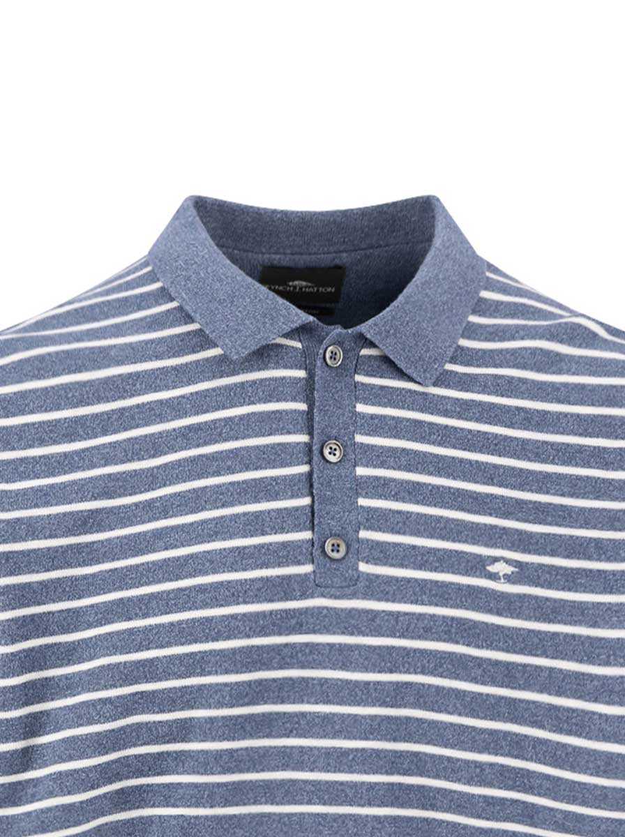 Fynch Hatton Polo & T-Shirts Fynch Hatton - Striped Horizon Knitted Polo Shirt