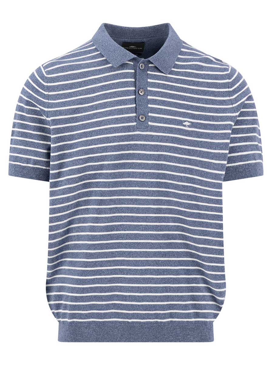 Fynch Hatton Polo & T-Shirts Fynch Hatton - Striped Horizon Knitted Polo Shirt