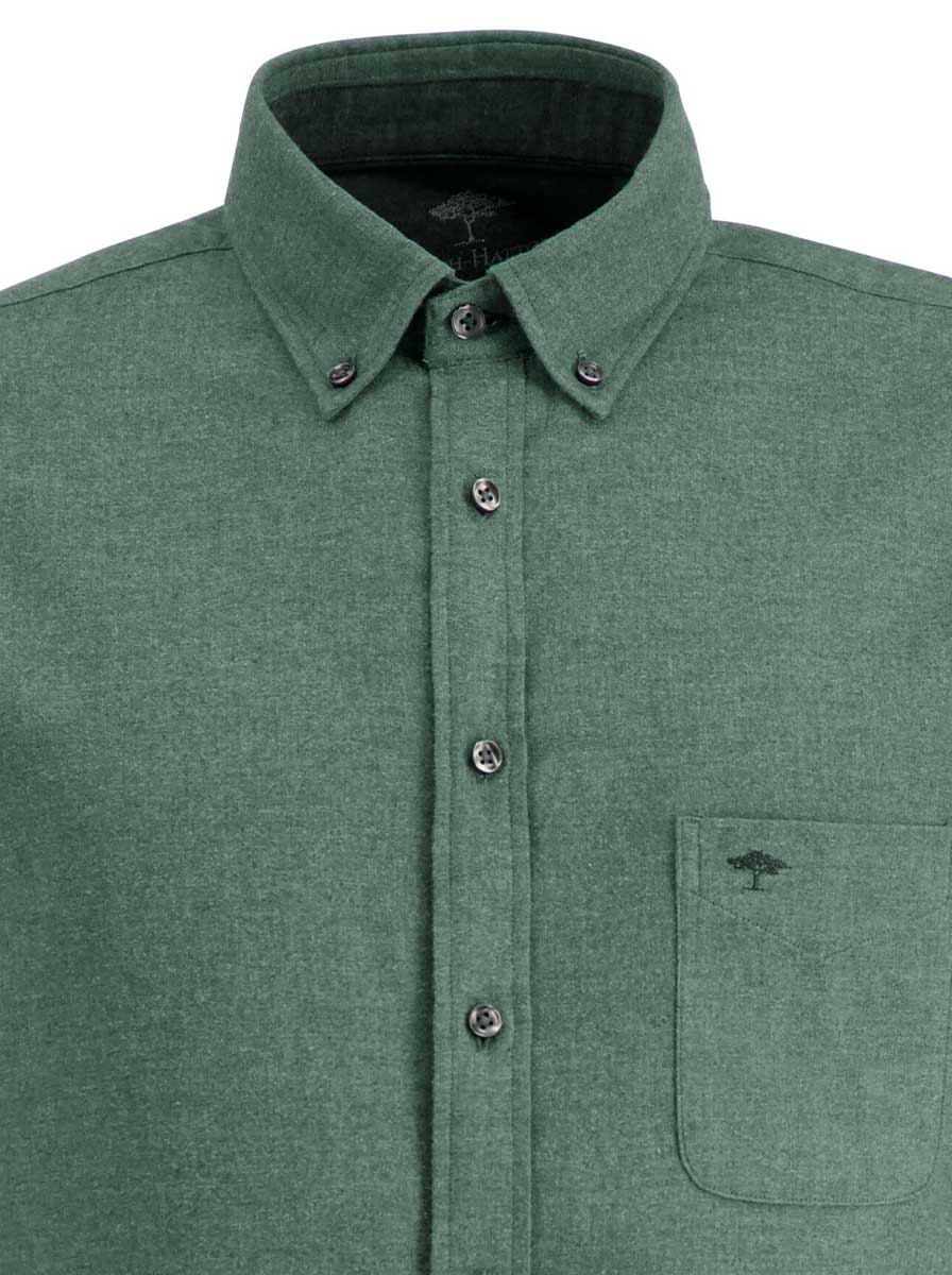 Fynch Hatton Shirts Fynch Hatton - Cotton Flannel Long Sleeve Fern Shirt