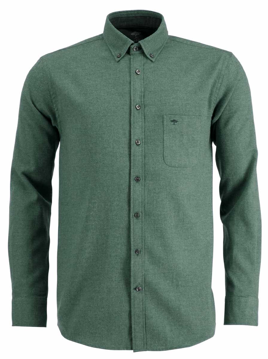 Fynch Hatton Shirts Fynch Hatton - Cotton Flannel Long Sleeve Fern Shirt