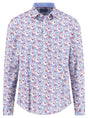 Fynch Hatton Shirts Fynch Hatton - Floral Print Cotton Long Sleeve Berry Shirt