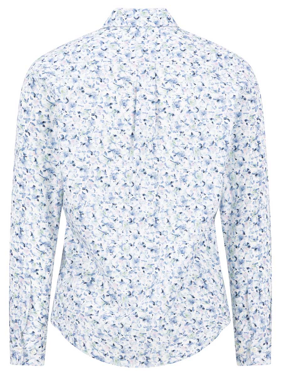 Fynch Hatton Shirts Fynch Hatton - Floral Print Cotton Long Sleeve Horizon Shirt