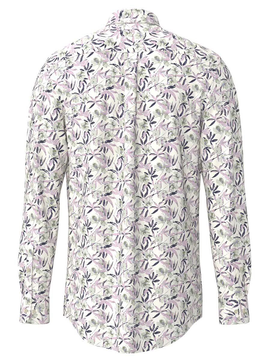 Fynch Hatton Shirts Fynch Hatton - Floral Print Cotton Long Sleeve Magnolia Shirt