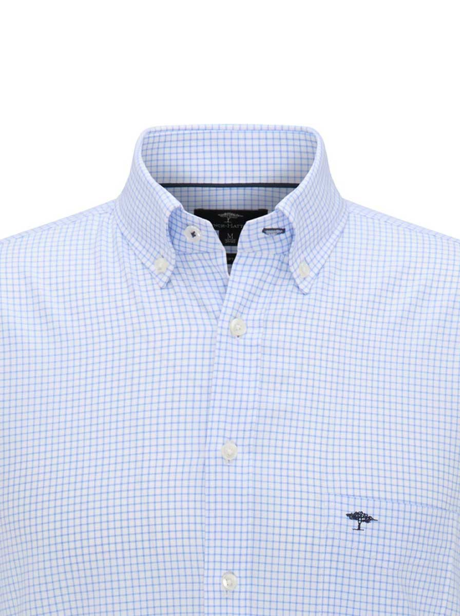 Fynch Hatton Shirts Fynch Hatton - Oxford Cotton Blue Check Shirt