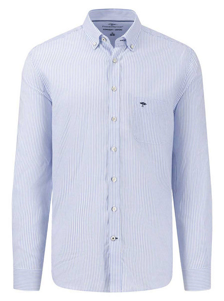 Fynch Hatton Shirts Fynch Hatton - Oxford Cotton Blue Stripe Shirt