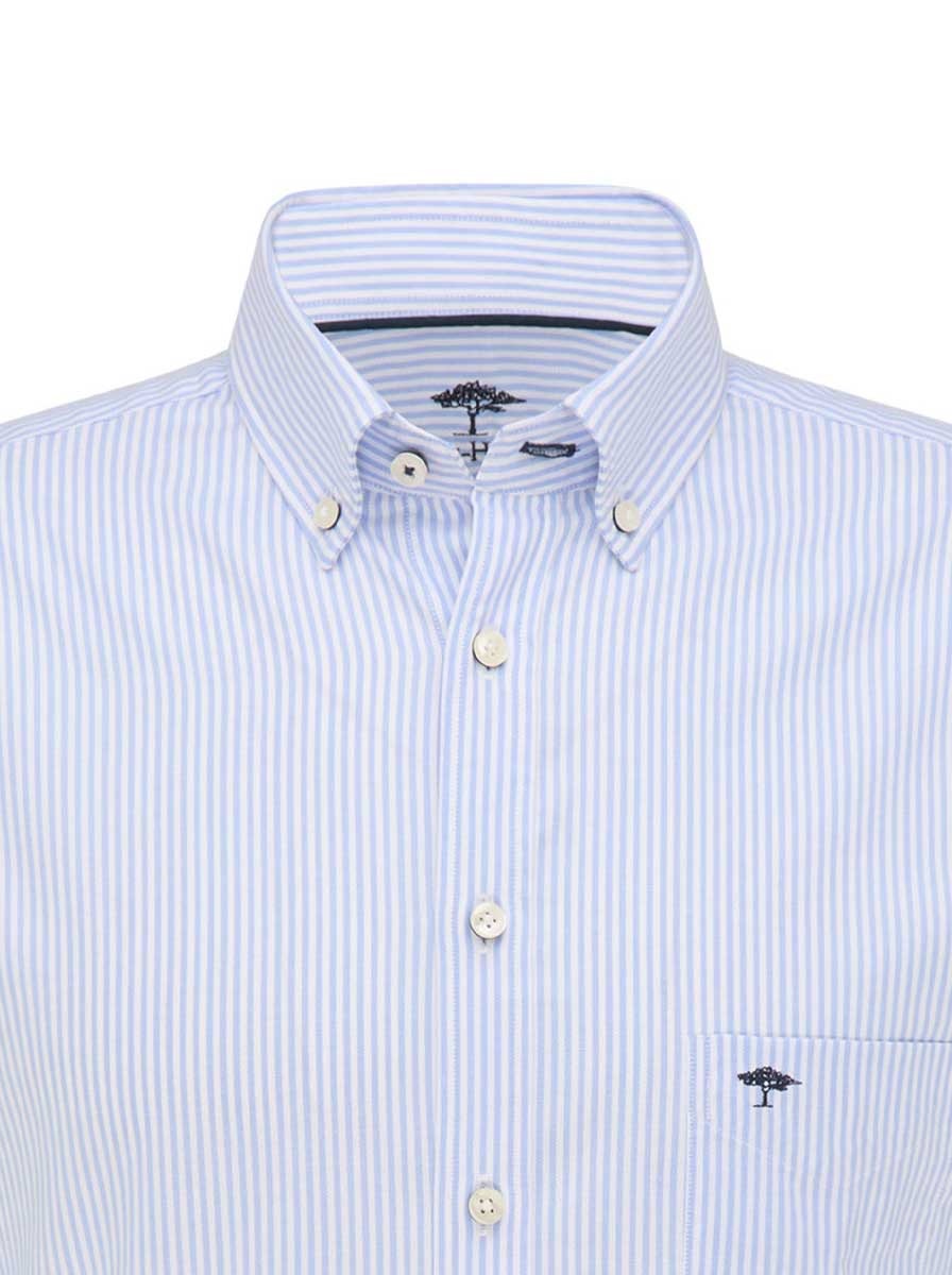 Fynch Hatton Shirts Fynch Hatton - Oxford Cotton Blue Stripe Shirt
