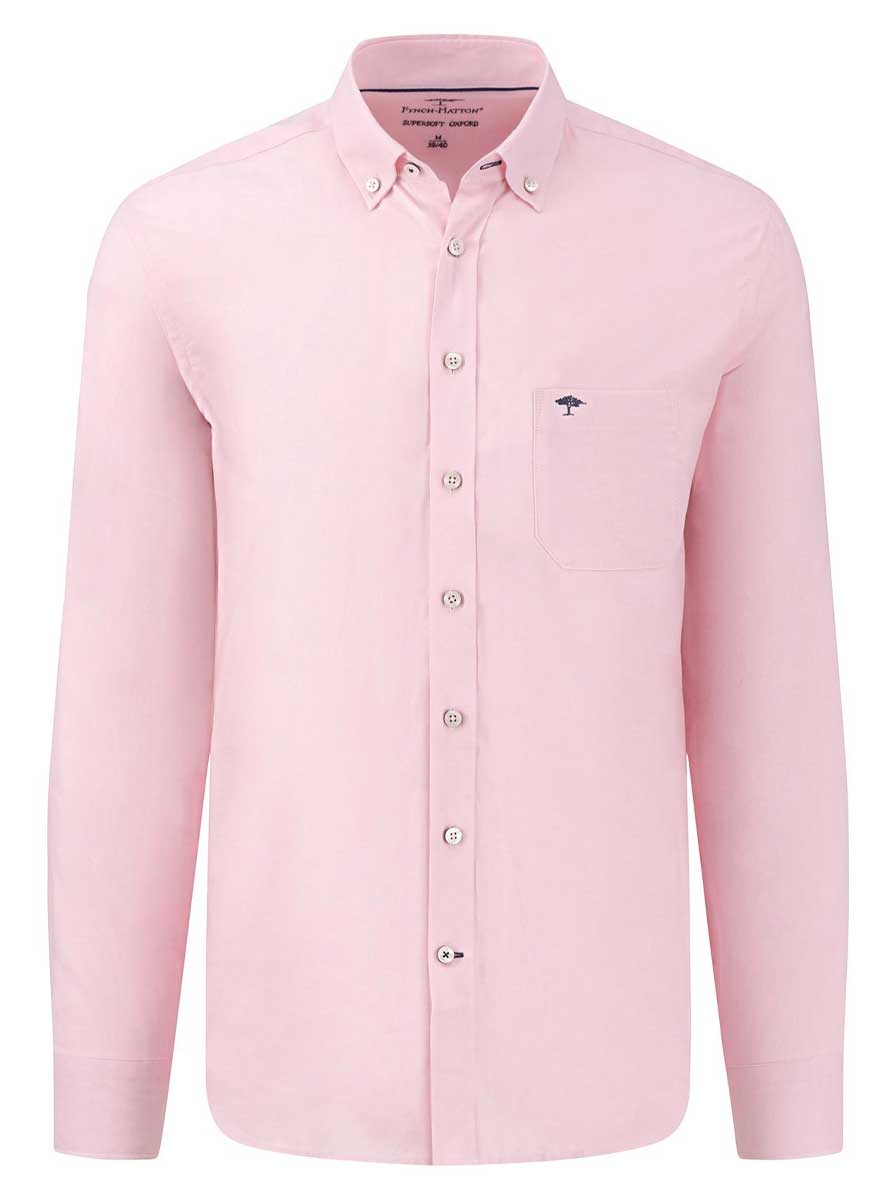 Fynch Hatton Shirts Fynch Hatton - Oxford Cotton Pink Shirt