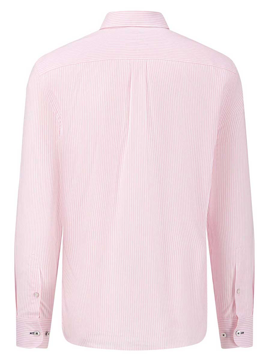 Fynch Hatton Shirts Fynch Hatton - Oxford Cotton Pink Stripe Shirt