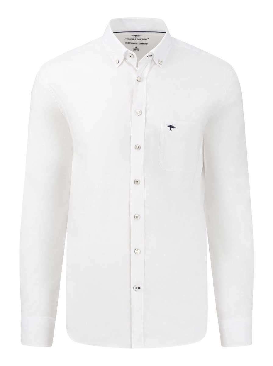 Fynch Hatton Shirts Fynch Hatton - Oxford Cotton White Shirt