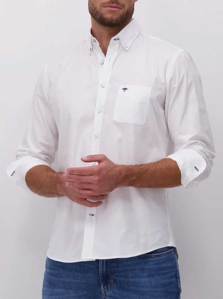 Fynch Hatton Shirts Fynch Hatton - Oxford Cotton White Shirt