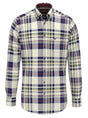 Fynch Hatton Shirts Fynch Hatton - Plaid Check Cotton Long Sleeve Deep Merlot Shirt