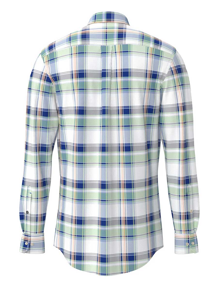 Fynch Hatton Shirts Fynch Hatton - Premium Cotton Check Blue Shirt