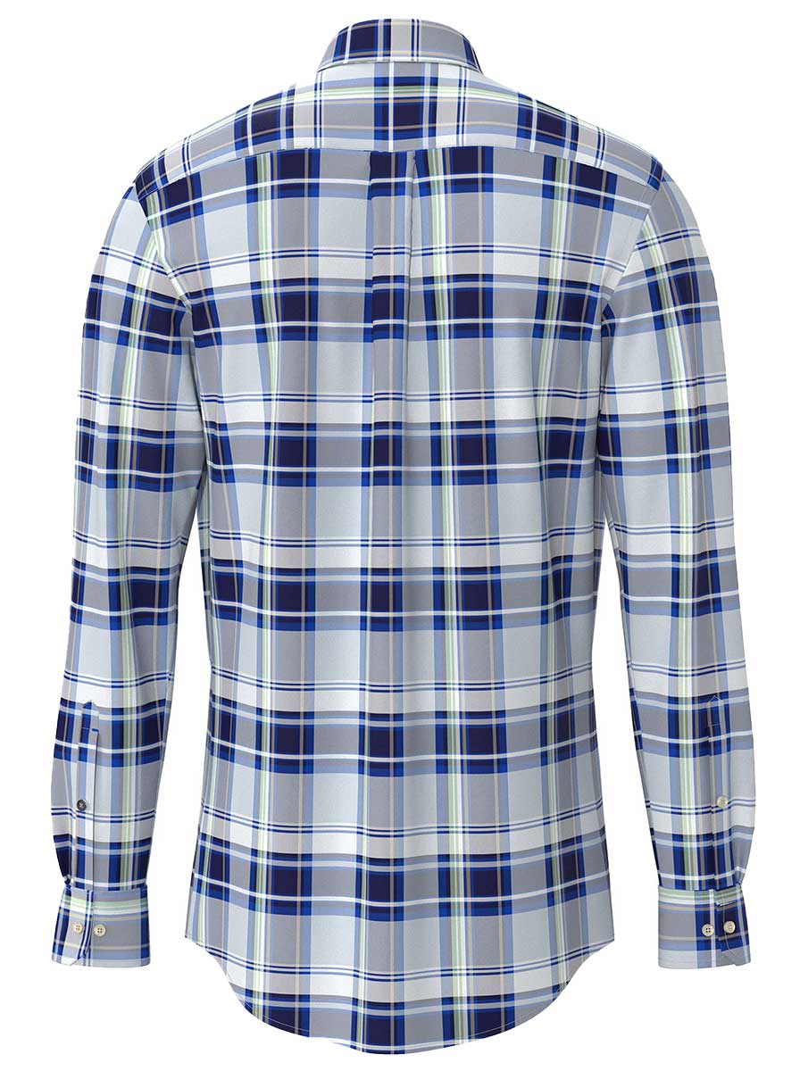 Fynch Hatton Shirts Fynch Hatton - Premium Cotton Check Navy Shirt