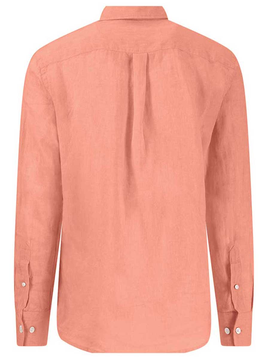 Fynch Hatton Shirts Fynch Hatton - Premium Linen Orange Shirt