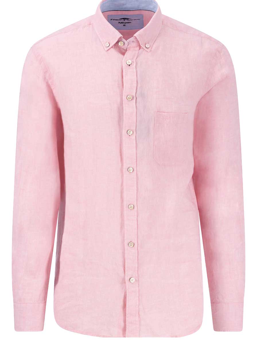 Fynch Hatton Shirts Fynch Hatton - Premium Linen Pink Shirt