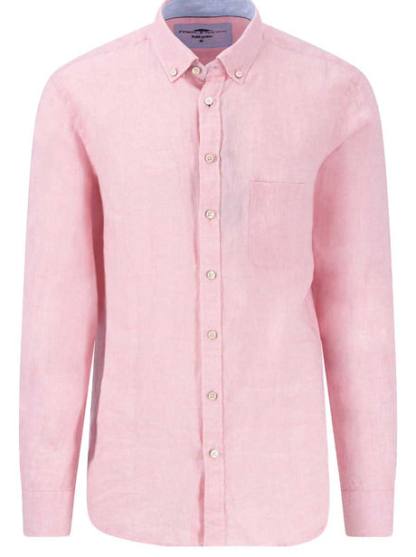 Fynch Hatton Shirts Fynch Hatton - Premium Linen Pink Shirt