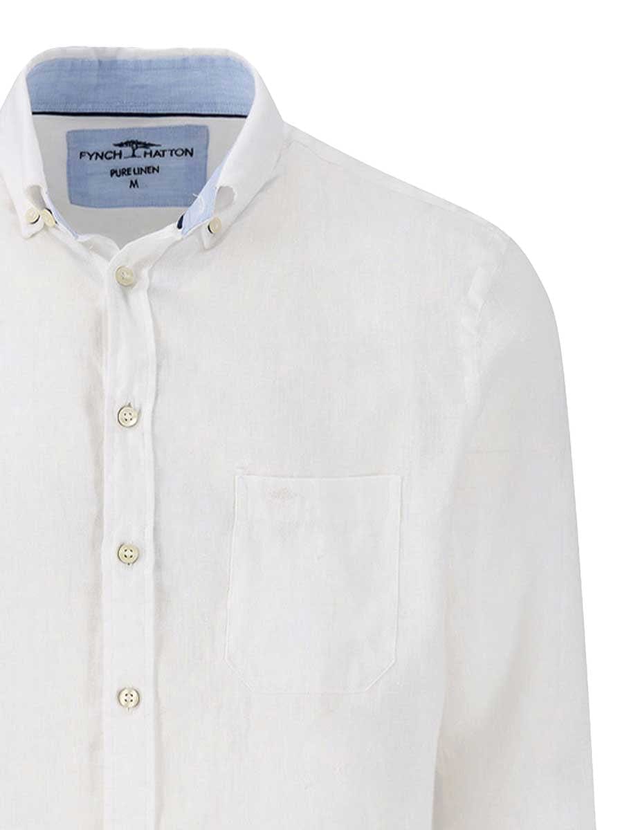 Fynch Hatton Shirts Fynch Hatton - Premium Linen White Shirt