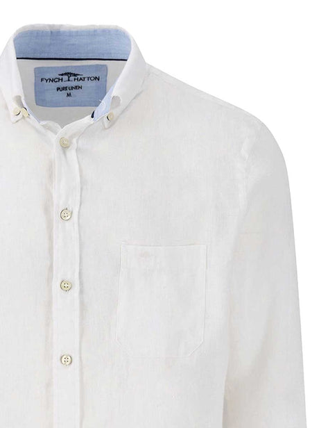 Fynch Hatton Shirts Fynch Hatton - Premium Linen White Shirt