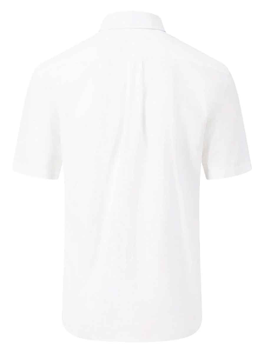 Fynch Hatton Short Sleeve Shirts Fynch Hatton - Linen Look Cotton Short Sleeve Shirt