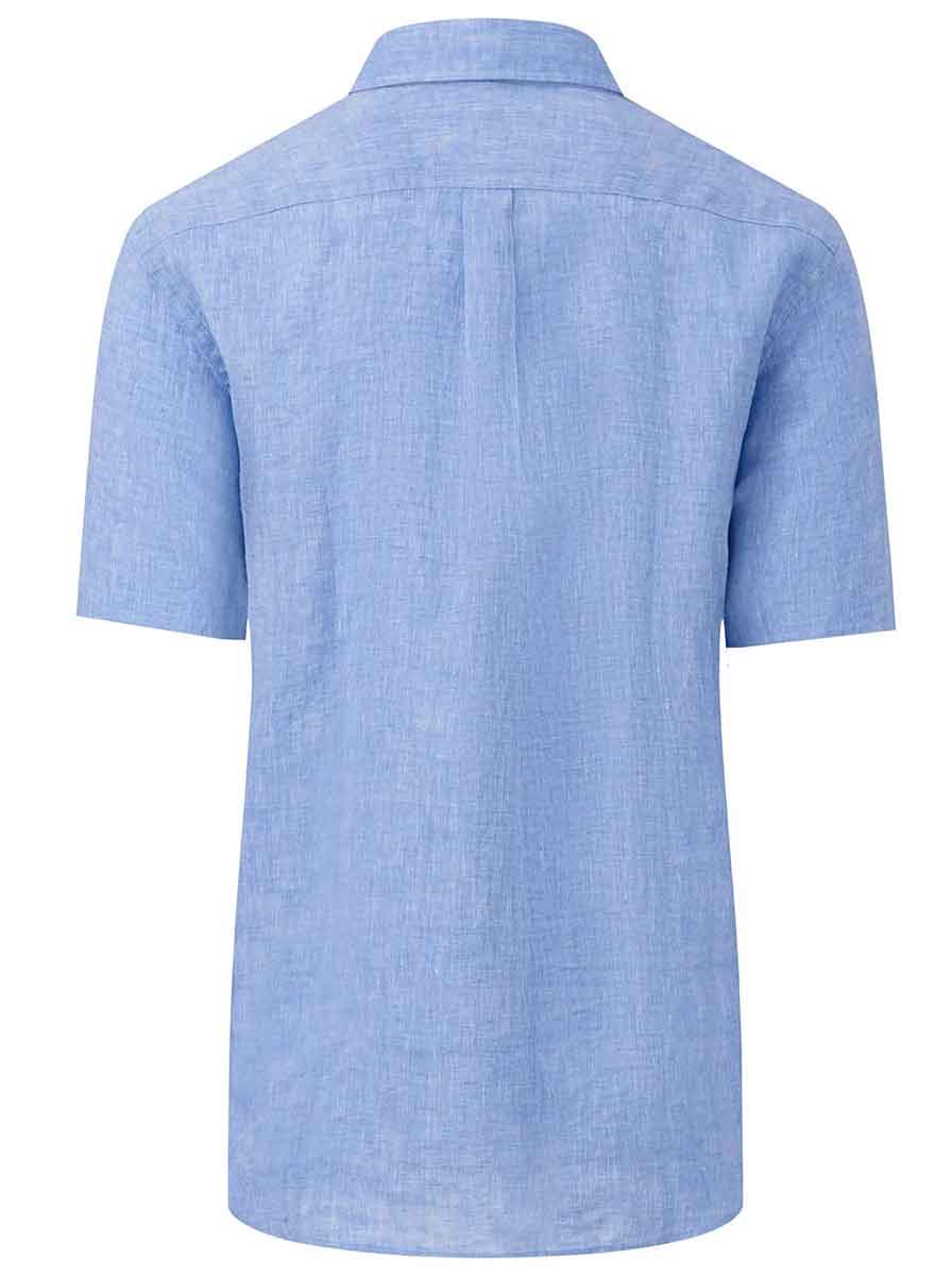 Fynch Hatton Short Sleeve Shirts Fynch Hatton - Linen Short Sleeve Shirt