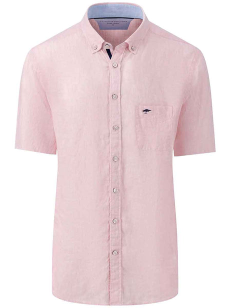 Fynch Hatton Short Sleeve Shirts Fynch Hatton - Linen Short Sleeve Shirt