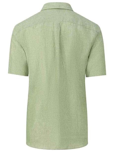 Fynch Hatton Short Sleeve Shirts Fynch Hatton - Linen Short Sleeve Shirt