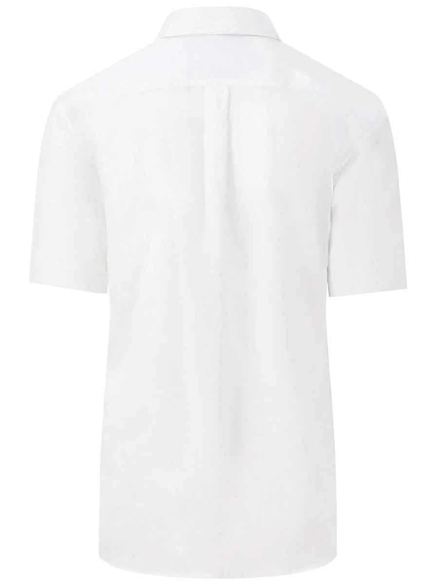 Fynch Hatton Short Sleeve Shirts Fynch Hatton - Premium Linen White Short Sleeve Shirt